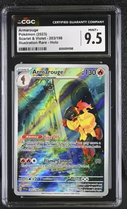 Pokemon Armarouge Scarlet & Violet Illustration Rare #203 CGC 9.5 - Image 1