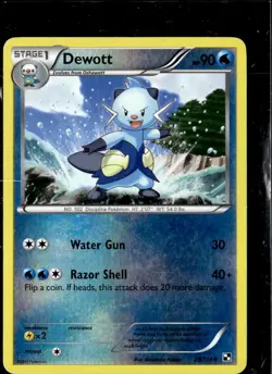 Pokemon Black and White 29/114 Dewott Uncommon Reverse Holo - Image 1