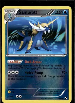 Pokemon Black and White Samurott 32/114 Reverse Holo - Image 1