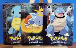 Topps Pokemon Evolution E7, 8, 9 Squirtle Set, Blue Logo, Holo, Never Played - Image 1