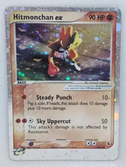Hitmonchan ex 98/109 Ruby and Sapphire Holo Rare Pokemon TCG Nintendo - Image 1
