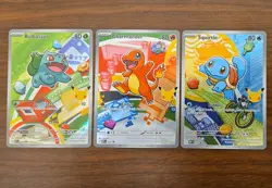 Pokemon First Partner IR Black Star Promo 30th Anniversary Kanto Starters - Image 1