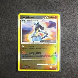 Lucario 6/130 Diamond and Pearl Reverse Holo Stamped Pokemon TCG Vintage - Image 1