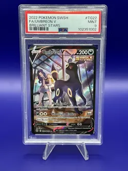 2022 Pokemon Brilliant Stars Umbreon V TG22 Trainer Gallery MINT PSA 9 - Image 1