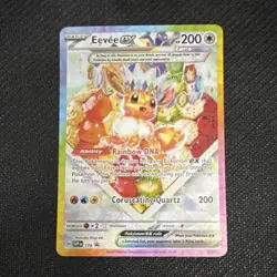 Pokemon Eevee ex 174 SVP Scarlet & Violet Promo Holo EX Basic Card 200 HP - Image 1