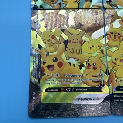 ULTRA RARE Pikachu V-Union 4-Card Set Pokemon TCG SWSH139-142 Holo Promo - NM - Image 5