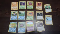 Pokemon Cards Fossil First Edition Lot Hitmonlee Shellder Grimer Ekans Geodude - Image 1