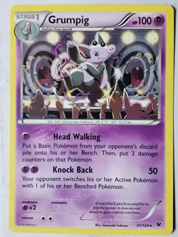 Grumpig 31/124 LP - RARE Non Holo XY Fates Collide Pokemon Card - Image 1