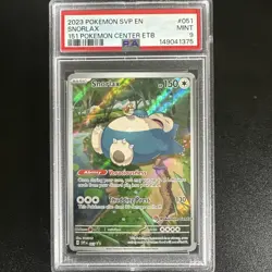 Pokemon Center Snorlax Promo Card 151 PSA 9 - Image 1