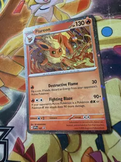 Pokemon TCG Flareon SVP 167 S&V Cosmos Holo SWIRL Black Star Promo Card - NM - Image 1