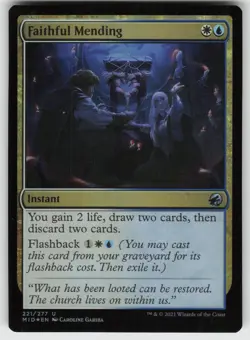 Faithful Mending Foil U Innistrad: Midnight Hunt 221 MTG - Image 1