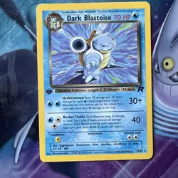 Dark Blastoise 20/82 1st Edition –Team Rocket Non-Holo 2000 WOTC Pokemon – NM - Image 1