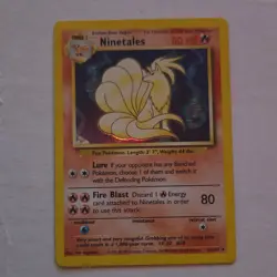 Pokemon Ninetales Holo Card 80 HP Stage 1 Wizards Base Set 12/102 English - Image 1