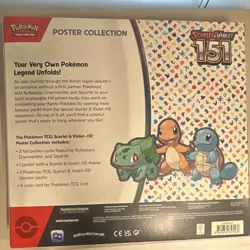 Pokemon Scarlet & Violet 151 Poster Collection Box Bulbasaur Charmander Squirtle - Image 2