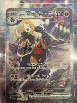 Pokemon TCG Cynthia's Garchomp EX 215/182 - Image 5