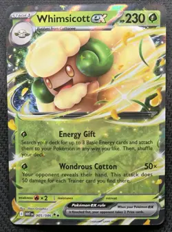 Whimsicott EX #5/86 Pokemon Card - White Flare - Near Mint Pack Fresh! - Image 1