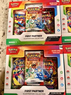 Pokemon TCG First Partner Illustration Collection Series 1 Box *LOT OF 6* - Image 2