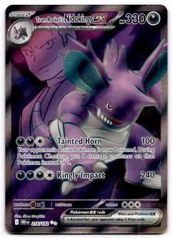 Team Rocket's Nidoking ex 216/182 Ultra Rare Destined Rivals Pokemon Near Mint - Image 1