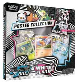 Pokemon TCG Scarlet & Violet Black Bolt & White Flare Poster Collection Box - Image 1