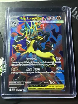 Mega Lucario ex 160/132 Ultra Rare Mega Evolution Full Art Holo Pokemon TCG NM - Image 1