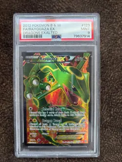 Black and White Rayquaza Dragons Exalted 123/124 PSA 9 MINT - Image 1