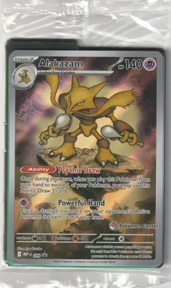 Alakazam ME: Mega Evolution Pokemon Center Promo MEP 009 *SEALED* NM - Image 1