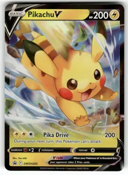 Pikachu V SWSH285 Holo Promo Sword & Shield Promo Pokemon Near Mint - Image 1