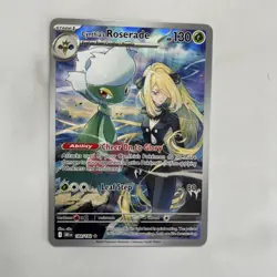 Pokemon Destined Rivals Illustration Rare Full Art Cynthia’s Roserade 184/182 - Image 1