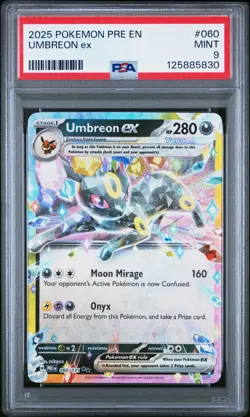 2025 POKEMON PRE EN-PRISMATIC EVOLUTIONS #060 UMBREON EX PSA 9 - Image 1