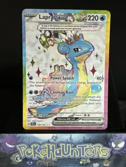 Pokemon Card Lapras EX 158/142 Stellar Crown Full Art Ultra Rare Near Mint - Image 1