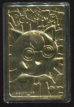 1999 Pokemon Jigglypuff 23k Gold Plated Trading Card Vintage Burger King - Image 2