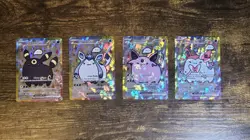 4 FAN ART Pokemon TCG Cards Umbreon Glaceon Sylveon Espeon - Image 1