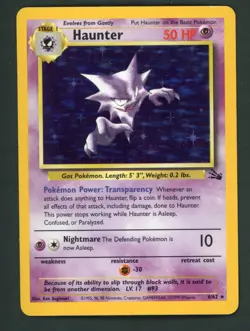 Haunter 6/62 Fossil Holo Rare Pokemon Card NM/LP - Image 1
