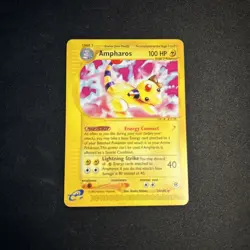 Pokemon TCG Ampharos Card 34/165 Expedition Base Set Regular Rare MP - Image 1
