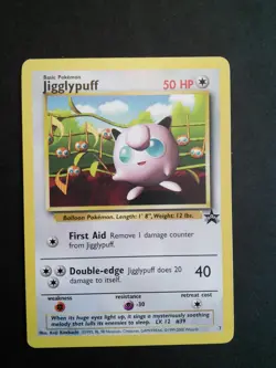 Pokemon Jigglypuff Black Star Promo Card #7 1999 2000 - Image 1