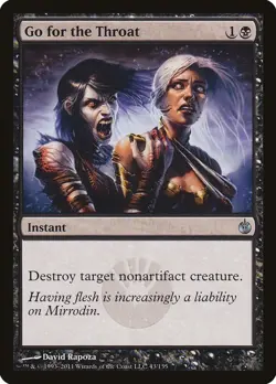 Go for the Throat NM #43 Mirrodin Besieged MBS Magic Gathering card MTG - Image 1