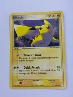 Pikachu 78/110 - Non Holo - Pokemon Card- Pokemon Holon Phantoms - Played/Good - Image 1