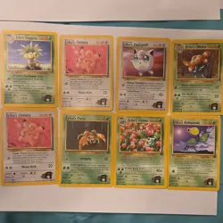 Pokemon Gym Challenge Card Lot Erika's Exeggutor, Clefairy Wizards 2000 (8) - Image 1