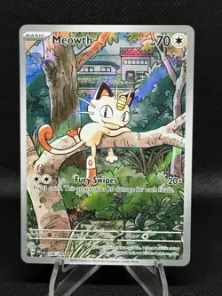 Pokemon Meowth 106/094 – Phantasmal Flames – English IR (Illustration Rare) - Image 1