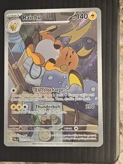 Pokemon Raichu 211/193 Paldea Evolved Illustration Rare Full Art Holo - Image 1