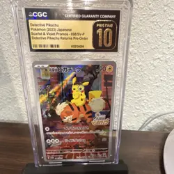 Pokemon Detective Pikachu CGC 10 Pristine Holo Promo 098/SV-P Sv-P Japanese - Image 1
