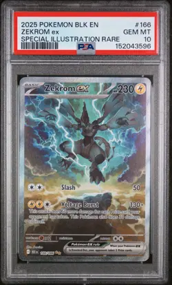 Zekrom EX Black Bolt SIR Special Illustration Rare #166 PSA 10 Gem Mint Pokemon - Image 1