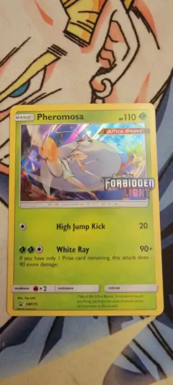PHEROMOSA SM115 NM Holo Forbidden Light Pokemon Prerelease Promo - Image 1