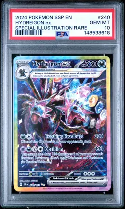 2024 POKEMON SSP EN-SURGING SPARKS SPECIAL ILLUSTRATION RARE HYDREIGON EX PSA 10 - Image 1