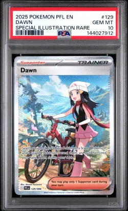 2025 POKEMON PFL EN-PHANTASMAL FLAMES SPECIAL ILLUSTRATION RARE #129 DAWN PSA 10 - Image 1