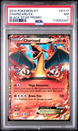 2014 POKEMON XY BLACK STAR PROMO CHARIZARD EX #XY17 PSA 7 NM #113052287 - Image 1
