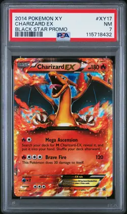 2014 POKEMON XY BLACK STAR PROMO CHARIZARD EX #XY17 PSA 7 NM #115718432 - Image 1