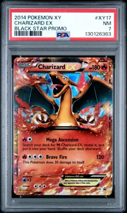 2014 POKEMON XY BLACK STAR PROMO CHARIZARD EX #XY17 PSA 7 NM #130126363 - Image 1