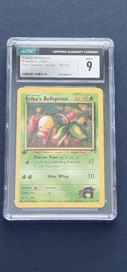 2000 Pokemon Gym Heroes #76/132 Erika's Bellsprout CGC 9 - Image 1