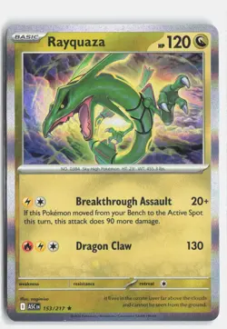 Rayquaza 153/217 ME: Ascended Heroes Rare Pokemon Holo NM - Image 1